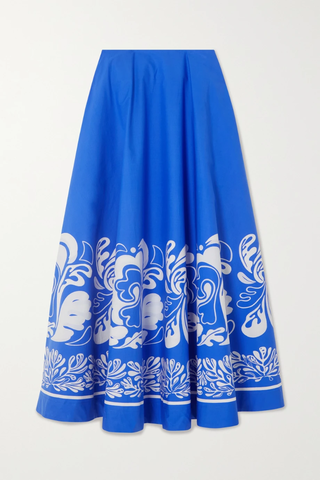 유럽직배송 라더블제이 스커트 LA DOUBLEJ Holiday printed cotton-poplin midi skirt 38063312420399783