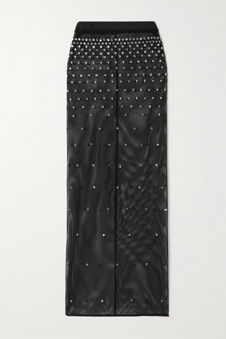 유럽직배송 알레산드라리치 스커트 ALESSANDRA RICH Crystal-embellished stretch-mesh midi skirt 38063312419133904
