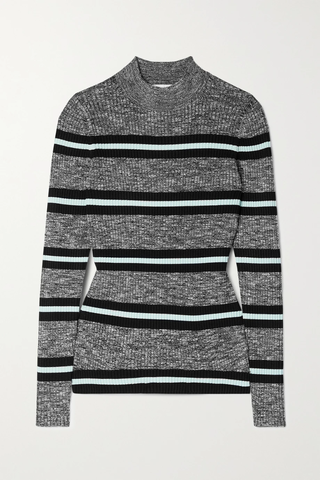 유럽직배송 프로엔자슐러화이트라벨 스웨터 PROENZA SCHOULER WHITE LABEL Striped ribbed-knit turtleneck sweater 1647597282993956