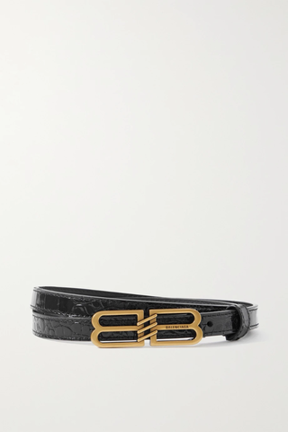 유럽직배송 발렌시아가 여성벨트 BALENCIAGA BB croc-effect leather belt 1647597283509914
