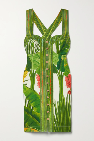 유럽직배송 팜리오 미니원피스 FARM RIO Floral-print linen-voile mini dress 38063312420578438