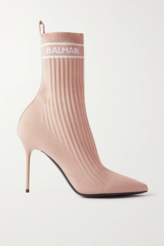 유럽직배송 발망 부츠 BALMAIN Skye logo-jacquard stretch-knit sock boots 38063312420876296