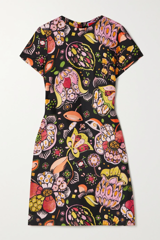 유럽직배송 라더블제이 미니원피스 LA DOUBLEJ Floral-print silk-twill mini dress 38063312421201559