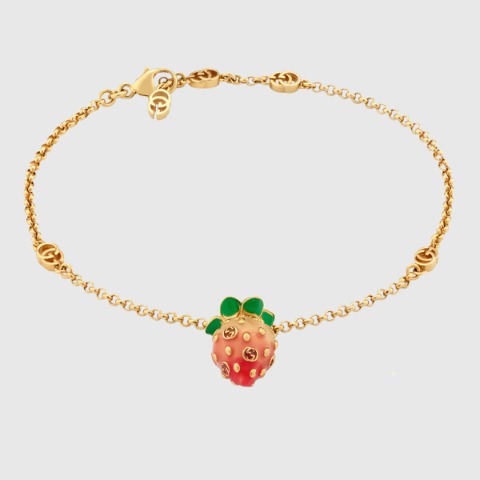 유럽직배송 구찌 팔찌 GUCCI Interlocking G strawberry charm bracelet 702709I77488484