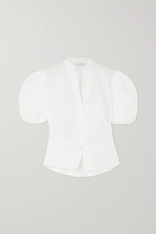 유럽직배송 빈스 블라우스 VINCE Cutout twisted cotton-poplin blouse 38063312420510028