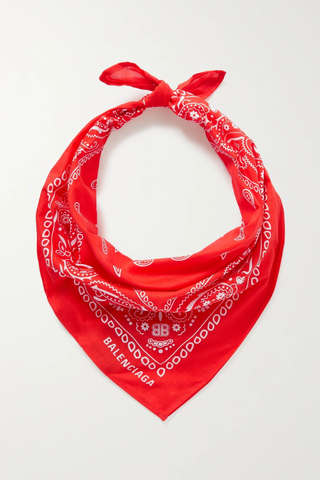 유럽직배송 발렌시아가 BALENCIAGA Printed cotton-voile scarf 1647597283509909