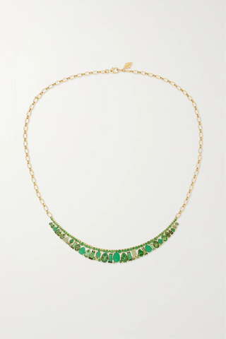 유럽직배송 GARRARD Blaze 18-karat gold multi-stone necklace 1647597282536287