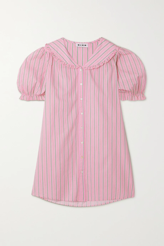 유럽직배송 릭소 RIXO Kit ruffled striped cotton-poplin nightdress 45666037505010364