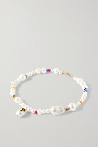유럽직배송 MARTHA CALVO Feeling Tropical gold-tone, pearl and beaded necklace 1647597282948011