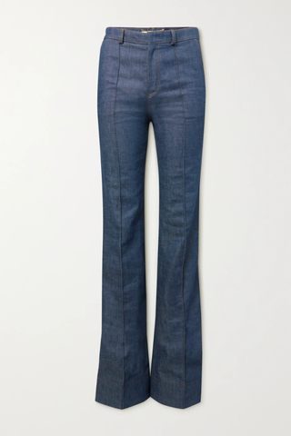 유럽직배송 생로랑 청바지 SAINT LAURENT Pintucked high-rise bootcut jeans 38063312419756654