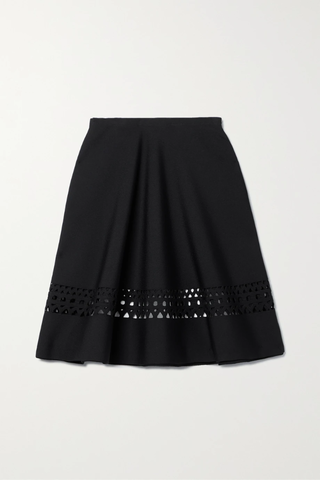 유럽직배송 알라이아 미니스커트 ALAÏA Editions Vienne laser-cut stretch-knit mini skirt 43769801097425339