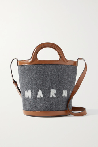 유럽직배송 마르니 버킷백 MARNI Tropicalia leather-trimmed felt bucket bag 43769801095708070