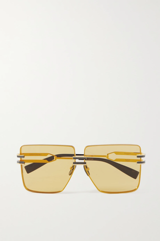 유럽직배송 발망 선글라스 BALMAIN Gendarme square-frame gold-tone sunglasses 46376663162443101