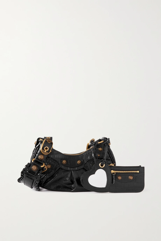 유럽직배송 발렌시아가 숄더백 BALENCIAGA Le Cagole XS studded croc-effect leather shoulder bag 1647597283813182