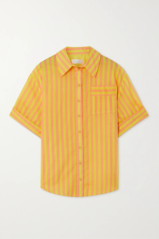 유럽직배송 짐머만 셔츠 ZIMMERMANN + NET SUSTAIN striped organic cotton-voile shirt 38063312420600222