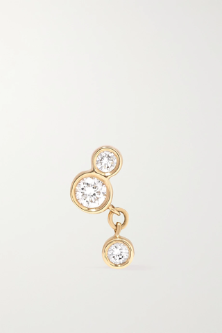유럽직배송 키마이 싱글 귀걸이 KIMAÏ Riva 18-karat recycled gold diamond single earring 43769801095846625