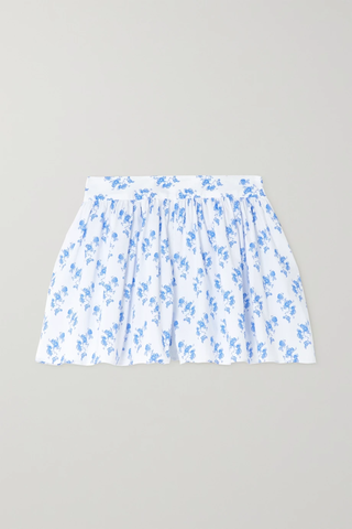 유럽직배송 캐롤라인 콘스타스 CAROLINE CONSTAS Teagen pleated floral-print cotton-blend poplin shorts 38063312420538183
