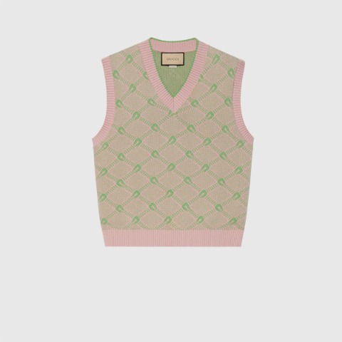 유럽직배송 구찌 GUCCI Gucci Wool jacquard knit vest 695556XKCCW9884