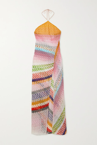 유럽직배송 미쏘니 원피스 MISSONI Mare striped metallic crochet-knit halterneck maxi dress 32027475400243222