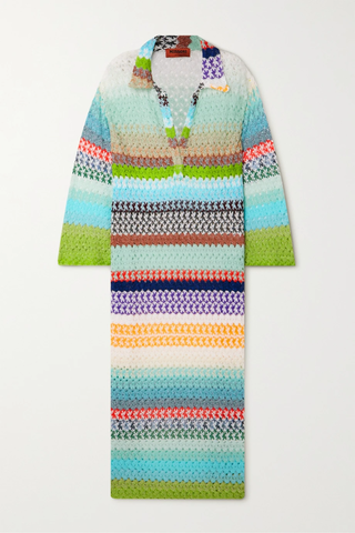 유럽직배송 미쏘니 MISSONI Mare striped metallic crochet-knit coverup 32027475400243227