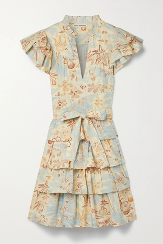 유럽직배송 울라존슨 원피스 ULLA JOHNSON Lulua belted ruffled printed cotton-poplin dress 43769801096294018