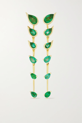 유럽직배송 페르난도조지 귀걸이 FERNANDO JORGE Flicker Short 18-karat gold emerald earrings 36856120584954107