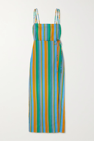 유럽직배송 스타우드 원피스 STAUD Celestine wrap-effect striped linen maxi dress 43769801096283747
