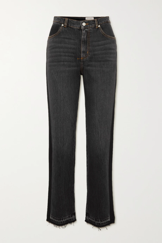 유럽직배송 알렉산더맥퀸 청바지 ALEXANDER MCQUEEN Frayed high-rise straight-leg jeans 1647597284275943
