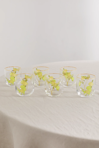 유럽직배송 베르나데트 BERNADETTE Set of six gold-plated water glasses 36093695689062172