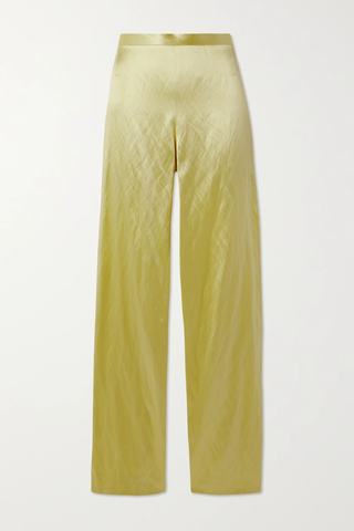 유럽직배송 더로우 팬츠 THE ROW Rogina metallic crinkled cotton and silk-blend satin wide-leg pants 38063312420955819