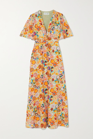 유럽직배송 살로니 원피스 SALONI Emmy floral-print silk crepe de chine maxi dress 43769801095283649