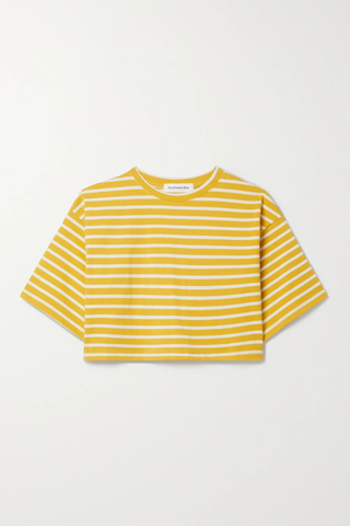 유럽직배송 프랭키샵 티셔츠 FRANKIE SHOP Karina cropped striped cotton-jersey T-shirt 1647597283494305
