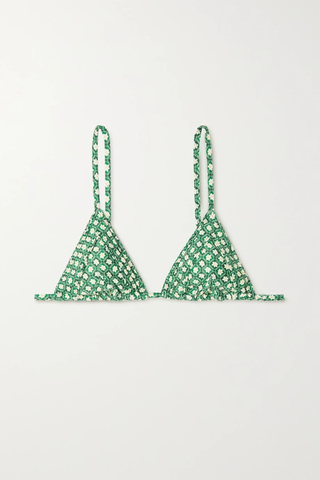 유럽직배송 PEONY + NET SUSTAIN floral-print stretch-ECONYL triangle bikini top 45666037505040001