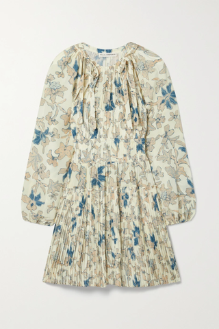 유럽직배송 울라존슨 미니원피스 ULLA JOHNSON Sefia tiered pleated printed silk-crepe mini dress 43769801096304426