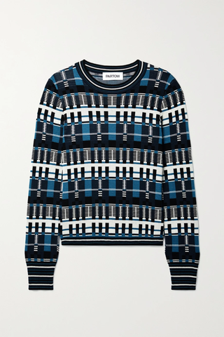 유럽직배송 파토우 스웨터 PARTOW Kai silk and wool-blend jacquard sweater 38063312420040523