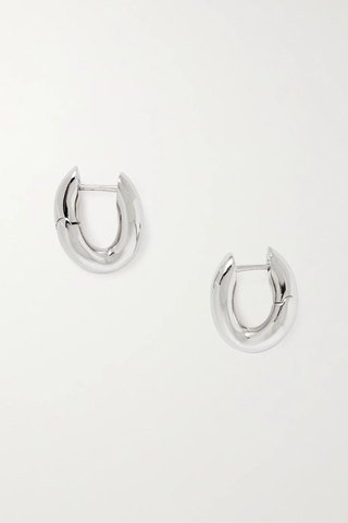 유럽직배송 발렌시아가 귀걸이 BALENCIAGA Loop XXS silver-tone hoop earrings 38063312420433636