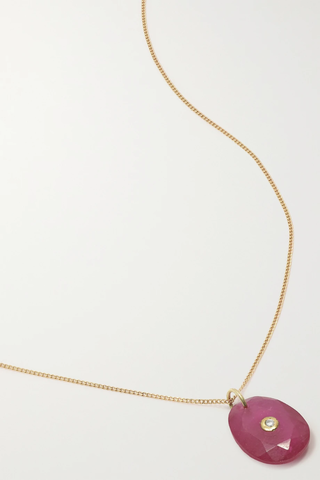 유럽직배송 PASCALE MONVOISIN Orso N°1 Collier 14-karat rose gold and 9-karat gold, ruby and diamond necklace 34344356237241504