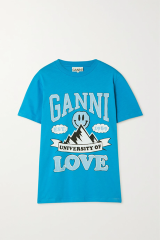 유럽직배송 가니 티셔츠 GANNI Sun University of Love printed organic cotton-jersey T-shirt 38063312420359152