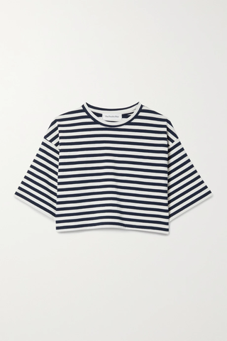 유럽직배송 프랭키샵 티셔츠 FRANKIE SHOP Karina cropped striped cotton-jersey T-shirt 1647597283494289