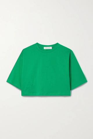 유럽직배송 프랭키샵 티셔츠 FRANKIE SHOP Karina cropped cotton-jersey T-shirt 1647597283494317