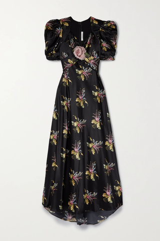 유럽직배송 로다테 원피스 RODARTE Asymmetric embellished floral-print silk-satin dress 38063312419586557