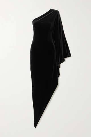유럽직배송 알렉산드레보티에 원피스 ALEXANDRE VAUTHIER One-shoulder cape-effect stretch-velvet midi dress 43769801095311249