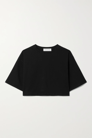 유럽직배송 프랭키샵 티셔츠 FRANKIE SHOP Karina cropped cotton-jersey T-shirt 1647597283494318