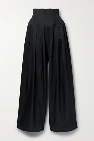 유럽직배송 더로우 팬츠 THE ROW Trude pleated silk and wool-blend wide-leg pants 33258524072688615