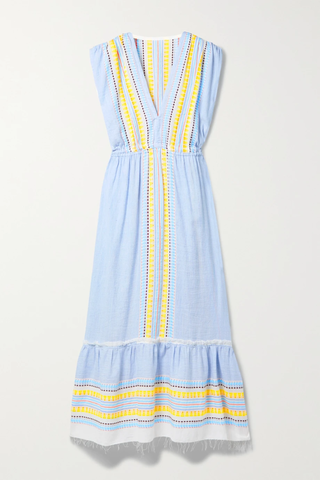 유럽직배송 렘렘 원피스 LEMLEM Kiteli fringed striped cotton-blend gauze maxi dress 42247633207904888