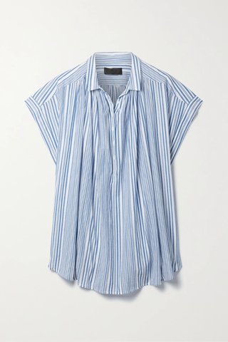 유럽직배송 닐리로탄 블라우스 NILI LOTAN Normandy striped cotton-voile blouse 43769801095478334
