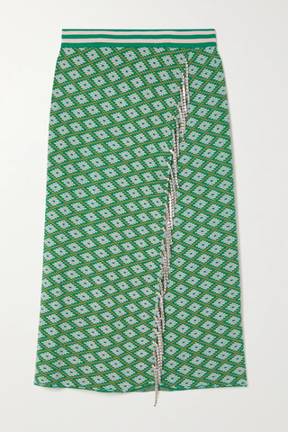 유럽직배송 도도바오르 스커트 DODO BAR OR Roku wrap-effect embellished jacquard-knit midi skirt 45666037505040082