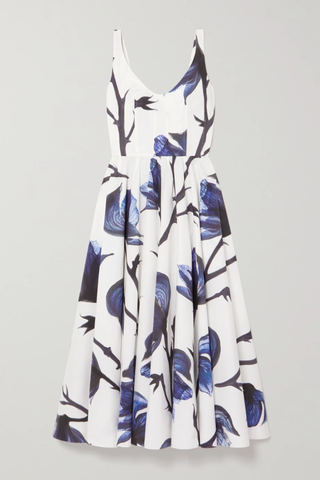 유럽직배송 알렉산더맥퀸 원피스 ALEXANDER MCQUEEN Pleated floral-print cotton-poplin maxi dress 1647597284278323