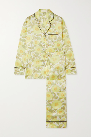유럽직배송 올리비아본할 파자마세트 OLIVIA VON HALLE Lila floral-print silk-satin pajama set 38063312418812784