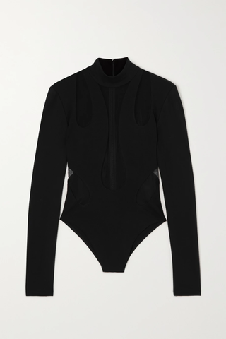 유럽직배송 데이비드코마 DAVID KOMA Mesh-paneled cotton-jersey bodysuit 42247633208572012